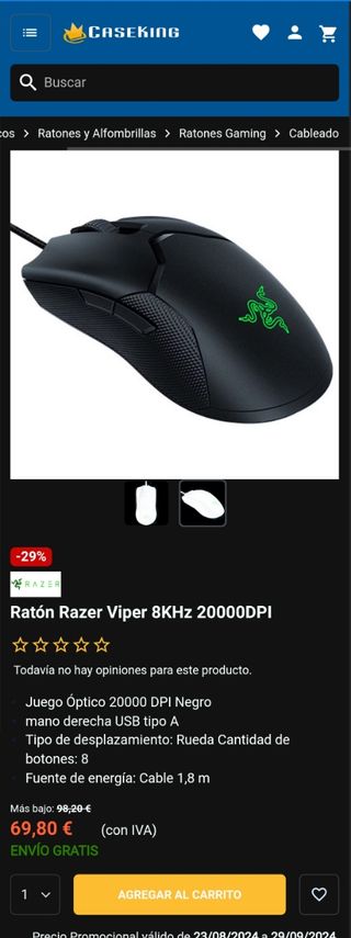 Ratón gamer Razer