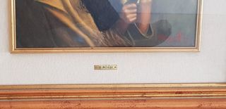 Dipinto religioso su tela a olio Rossi