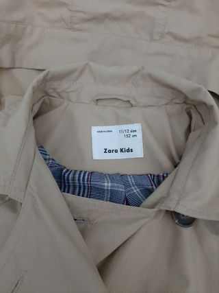 Gabardina niña color camel 11-12 años