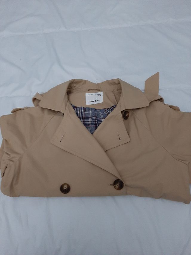 Gabardina niña color camel 11-12 años