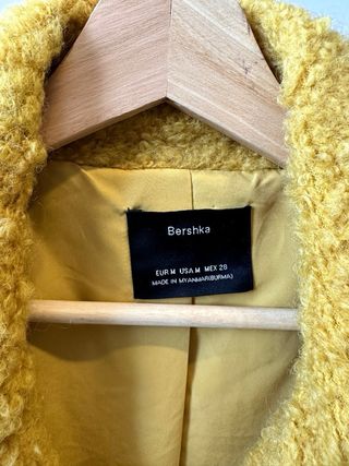 Abrigo borreguito amarillo mujer 