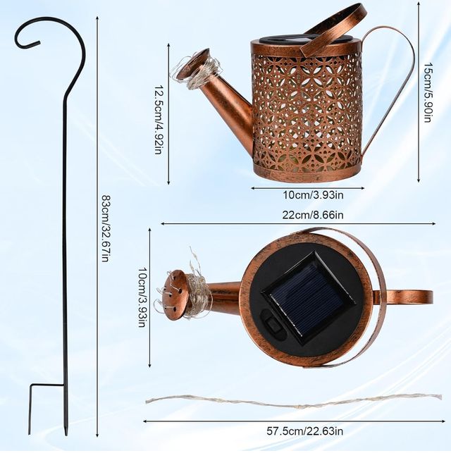 Regadera solar para jardín