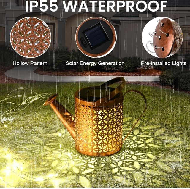 Regadera solar para jardín