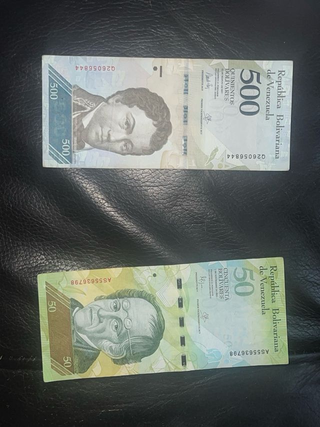 3 Billetes VEN 1000 Bolivares + 500 & 50 Bolivares
