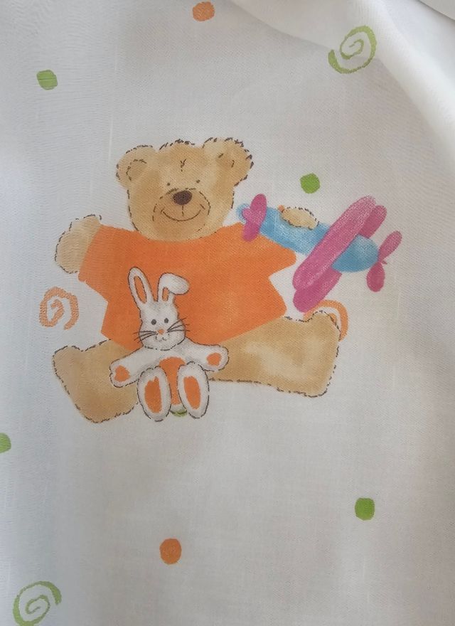 Cortinas Infantiles a tablas 156x145 (raíl/barra)