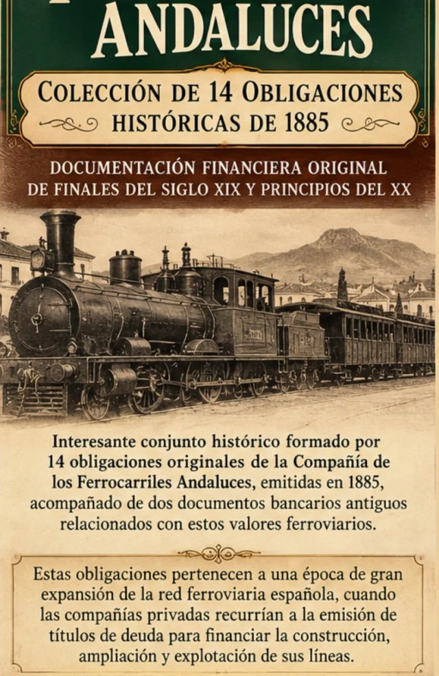 OBLIGACIONES FERROCARRILES ANDALUCES(1885)
