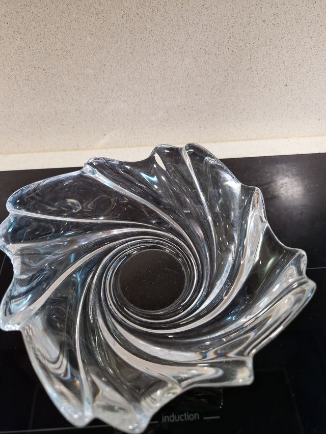 Antiguo centro de mesa de cristal