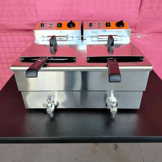 🥑GR🍈 Freidora Eléc. 8+8 Lts con Grifo