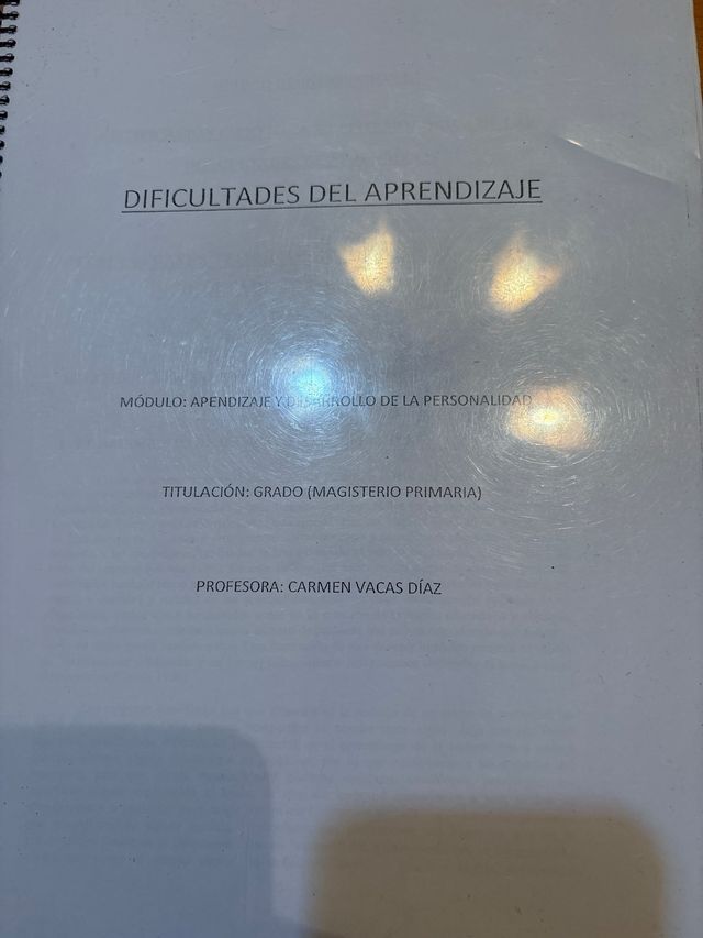 Dificultades de aprendizaje.Apuntes