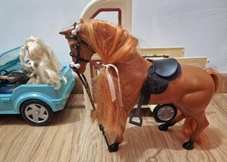 Muñeca Irene con coche y caballo