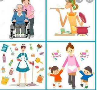 Cuidado de personas mayores y niños.