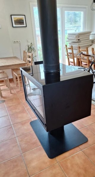 CHIMENEA DE LEÑA DOBLE CARA