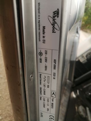 Bandejas lavavajillas Whirlpool