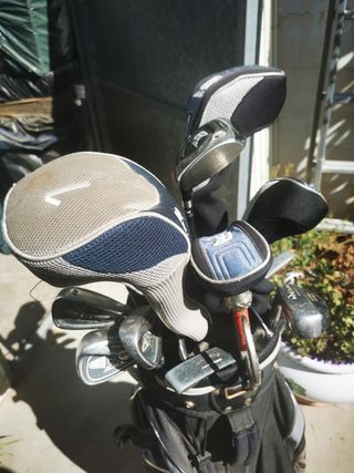 Bolsa y palos de golf