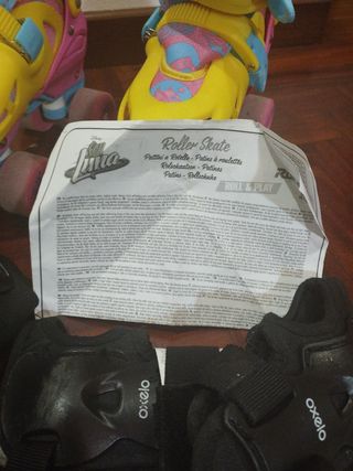 Patines extensibles soy Luna skate y protecciones