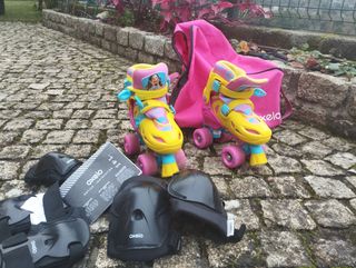 Patines extensibles soy Luna skate y protecciones