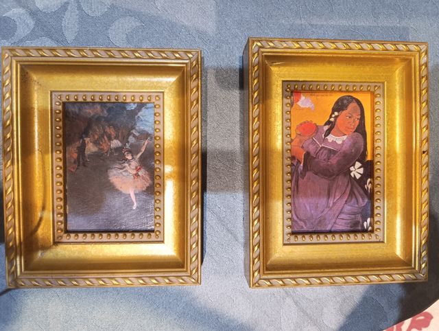 Colección de pinturas famosas en miniat.