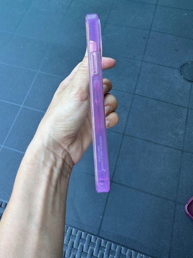 Cover plastica trasparente viola iPhone 12/12pro