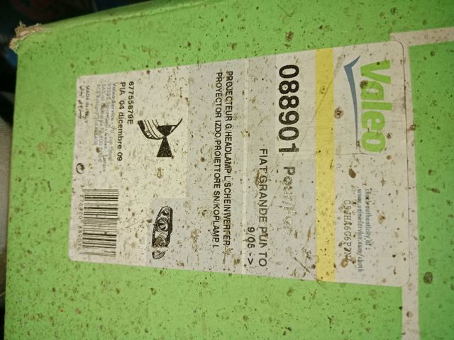 Faro delantero izdo Fiat grande punto