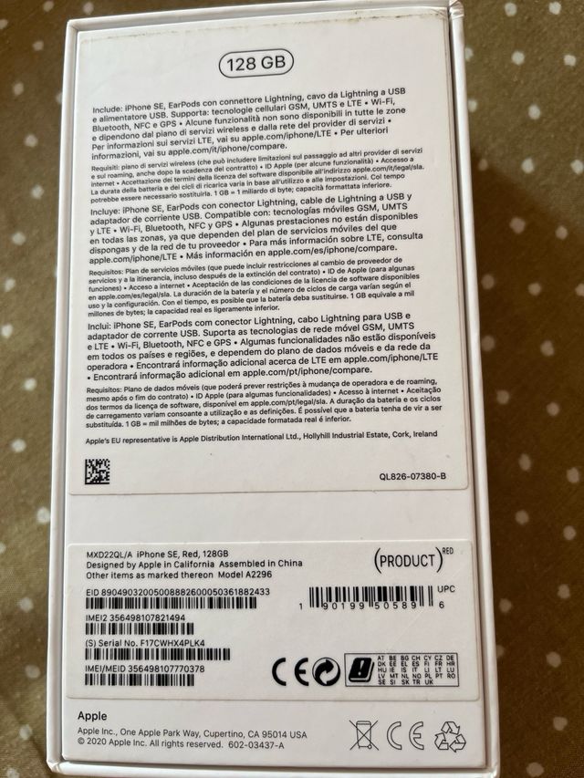 Caja Iphone SE 2020