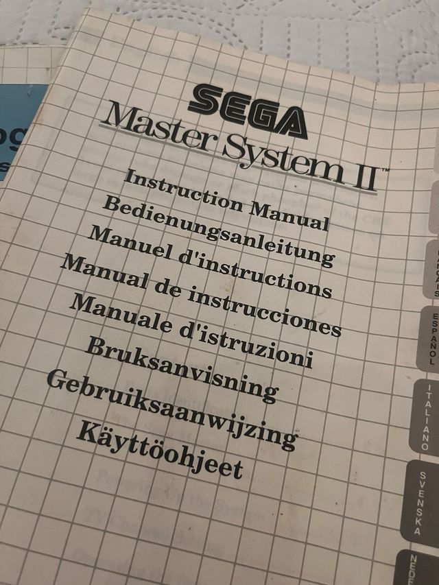 Manual instrucciones Master system II + catalago