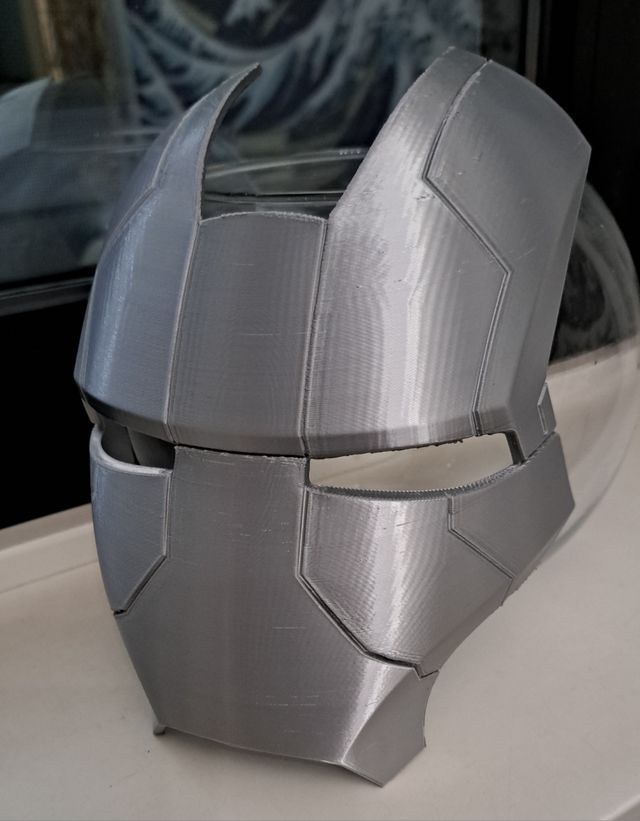 Iron man scala 1:1 face plate mark 5 stampa 3d