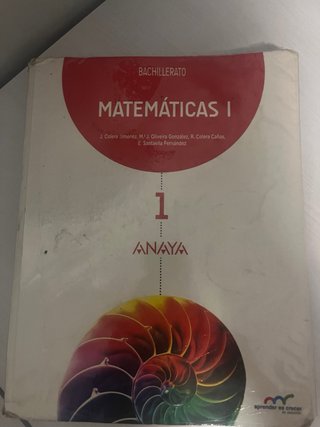 Matematicas 1 Bachillerato Anaya libro