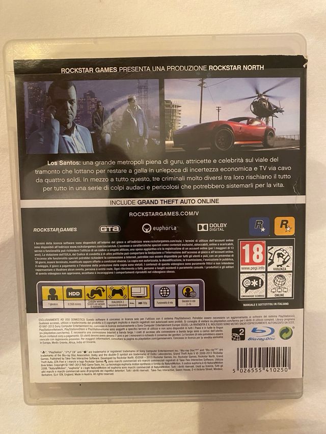 Grand theft auto 5 per ps3 - funzionante no