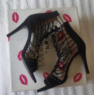 Sandalias negras tacón Dulceida for Krack