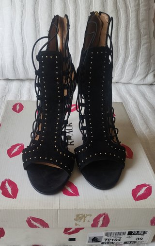 Sandalias negras tacón Dulceida for Krack