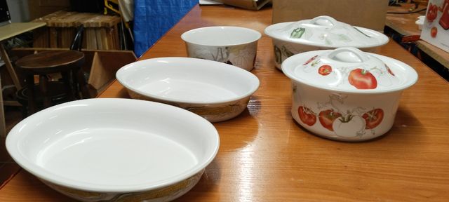 Cacerola,fuentes y ensaladera.Ceramica