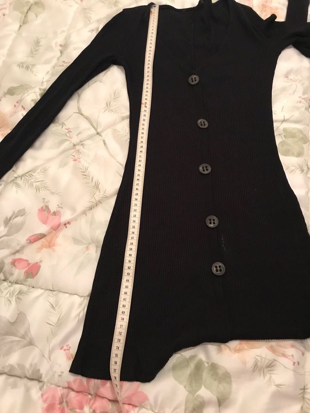 Vestido manga larga talla S.