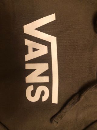 Sudadera Vans verde militar talla L corta 
