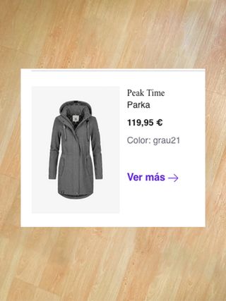 Parka impermeable gris NUEVA - talla S
