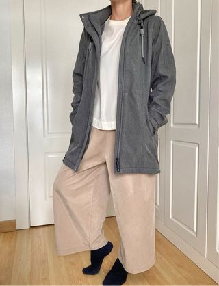 Parka impermeable gris NUEVA - talla S