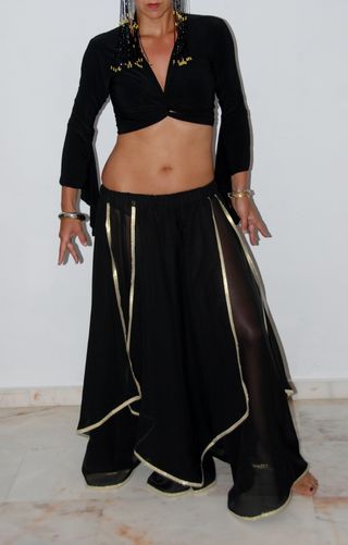 Falda Danza Negra o Naranja