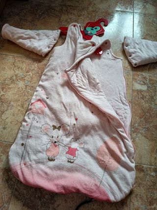 Saco de dormir niña terciopelo 🩷 rosa #Kiabi tall