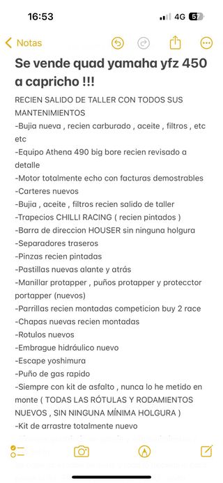 YAMAHA YFZ 450 A CAPRICHO!