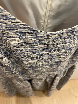 Vestido Zara globo tirantes, jaspeado azul