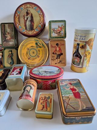 Lotto da collezione scatole di latta