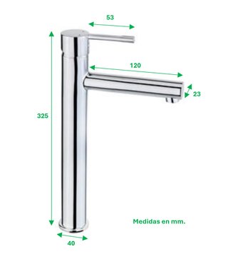Grifo monomando caño alto marca ROVIRA