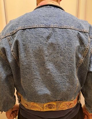 Cazadora vaquera unisex estilo denim vintage