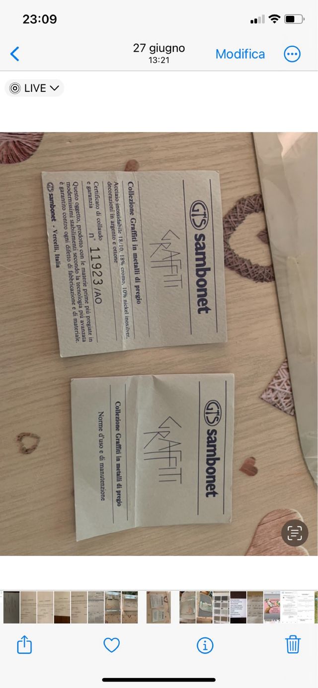 Vassoio quadrato Sambonet decorato in acciaio