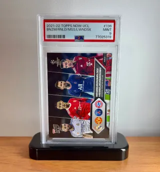 ⚽ Cromo Benzema Ronaldo Messi Levandoski 👉 PSA 9