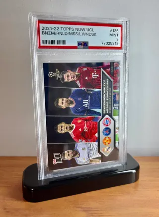 ⚽ Cromo Benzema Ronaldo Messi Levandoski 👉 PSA 9