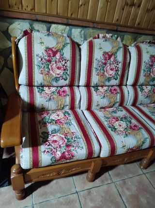 Sofá vintage de madera maciza 