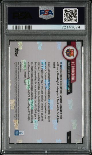 ⚽ Cromo FC Barcelona 👉 PSA 10 - POP 1