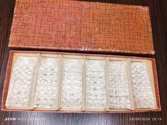 POSA-CUBIERTOS CRISTAL ANTIGUOS