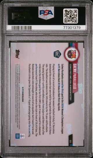 ⚽ Cromo Salma Paralluelo #13 👉 PSA 10