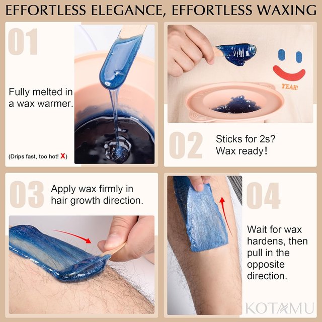 Kit de depilación con cera. NUEVO sin usar.